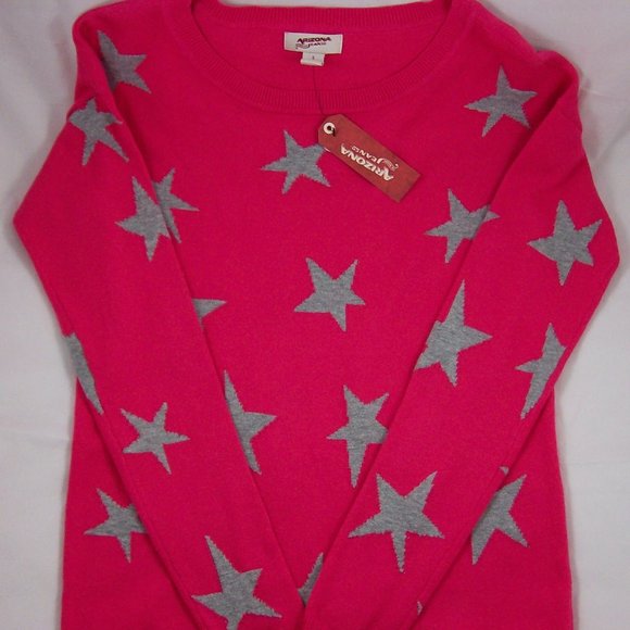 Arizona Jean Company Sweaters - Arizona Jean Co. Pink Star Print Tunic Sweater